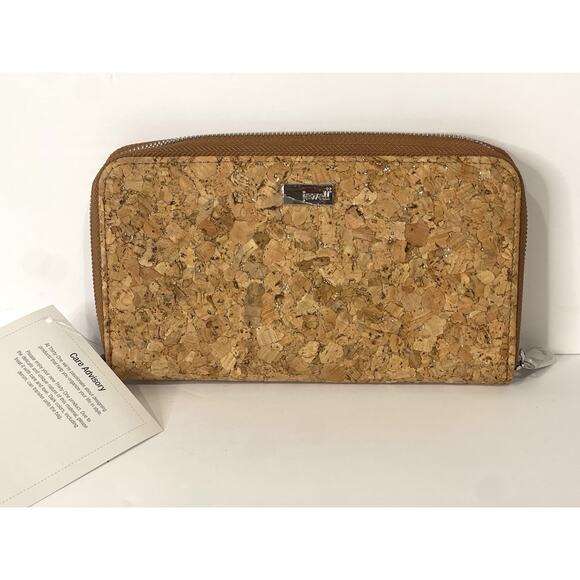 Thirty One Tan Metallic Cork Style Jewel All about the Benjamins Wallet Womens - Picture 1 of 7